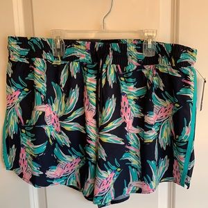 Crown & Ivy Navy Toucan Lined shorts NWT size XL